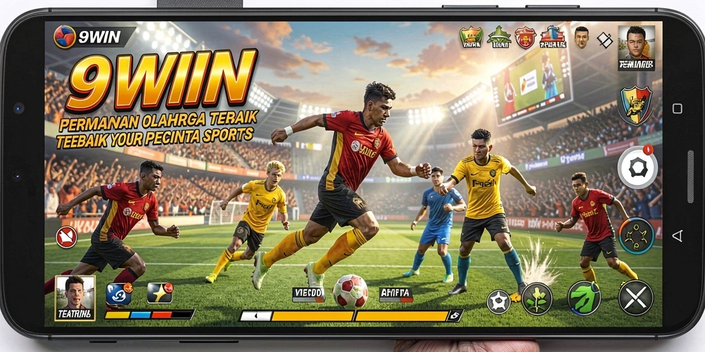Tampilan gameplay mendebarkan dari 9WIN yang memamerkan aksi olahraga seru.