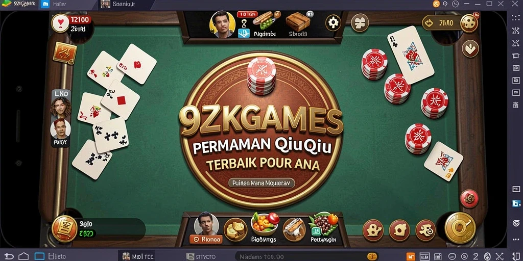 Screenshot gameplay QiuQiu menampilkan keseruan permainan kartu.