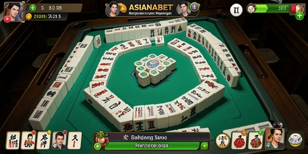 Screenshot utama ASIANABET menampilkan gameplay Mahjong yang dinamis dan menarik.