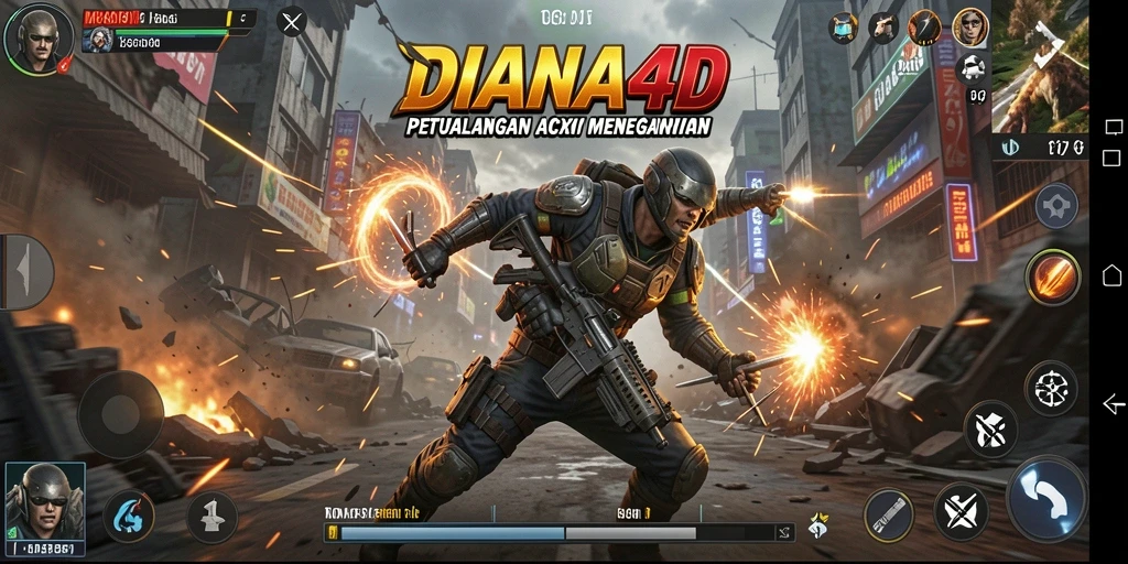 Tampilan seru gameplay DIANA4D dengan aksi menegangkan.