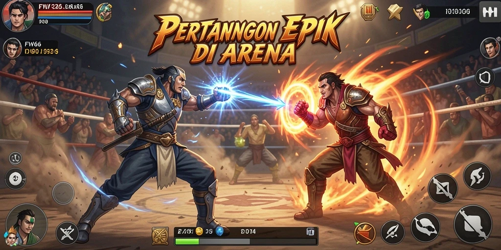 Tangkapan layar dari gameplay Fighting yang intens dan seru di FW66.
