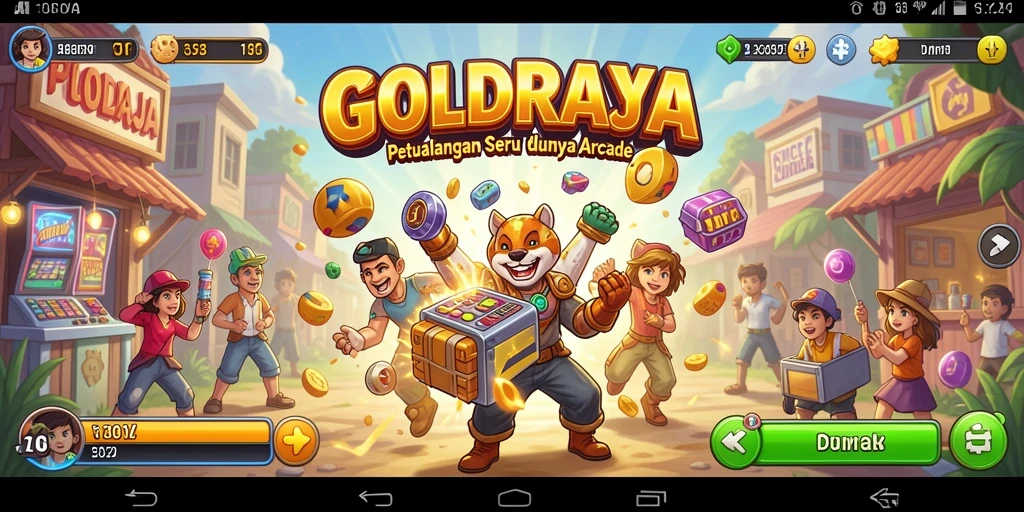 GOLDRAJA menampilkan gameplay Arcade yang menantang dan seru.