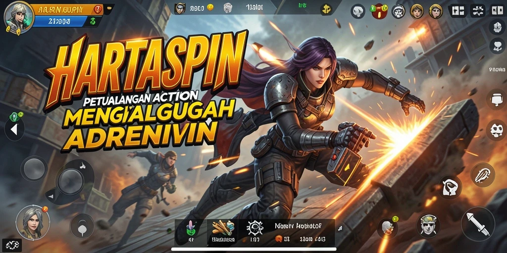 Tampilan aksi mendebarkan dari HARTASPIN yang penuh tantangan.