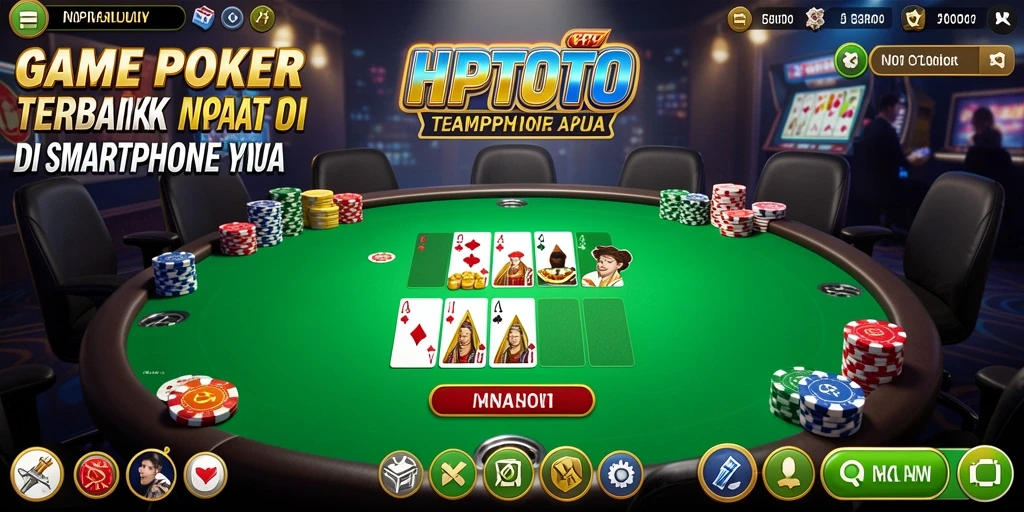 Screenshot gameplay HPTOTO menunjukkan keseruan bermain Poker.