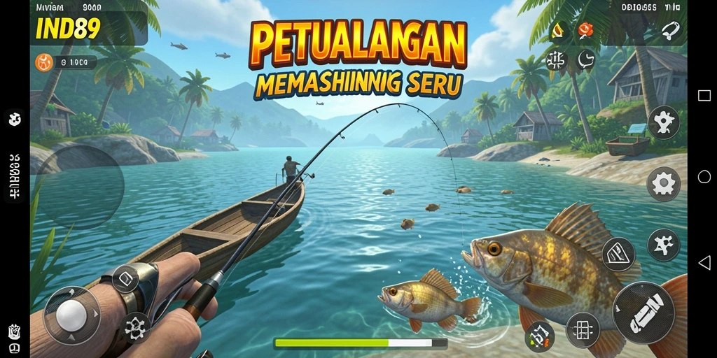 Tampilan gameplay memancing yang menakjubkan di IND89.