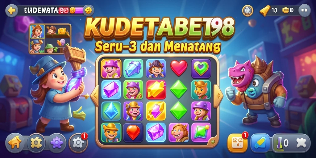 Tampilan gameplay KUDETABET98 yang berwarna-warni dan seru.