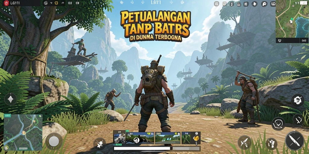 Screenshot gameplay LG111 yang menampilkan petualangan Open World.