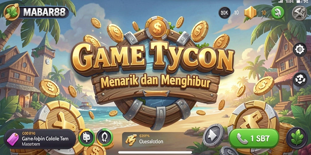 Screenshot MABAR88 menampilkan pemain mengelola bisnis Tycoon.