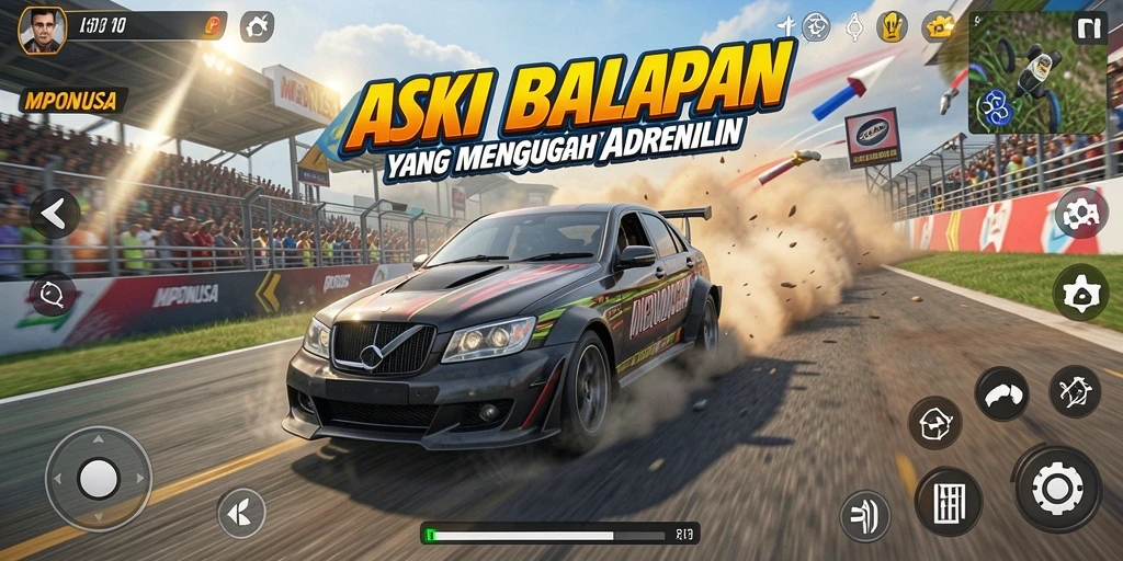 Gameplay menarik dengan balapan yang mendebarkan dan grafis menawan.