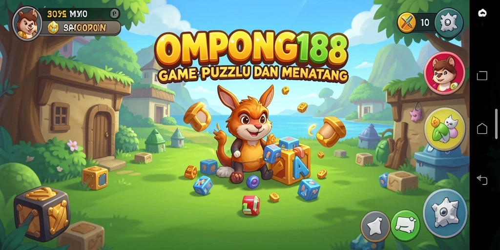 Tampilan gameplay OMPONG188 dengan teka-teki yang menarik.