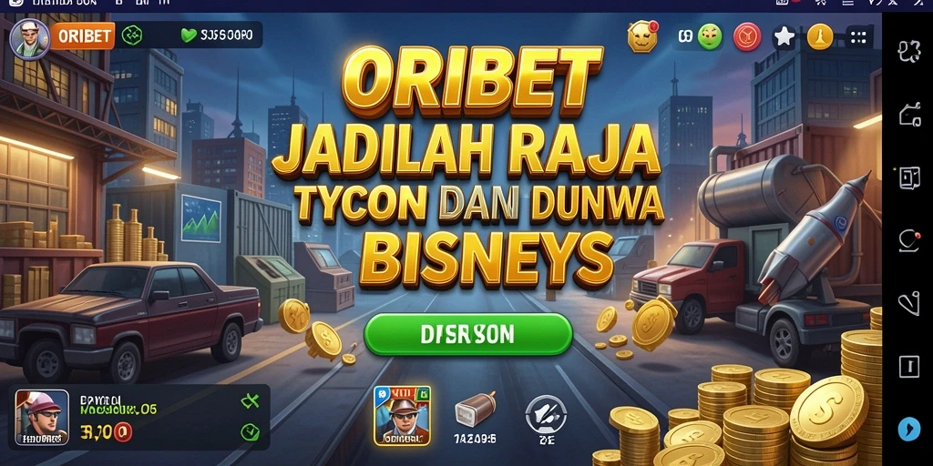 Screenshot gameplay ORIBET menampilkan aksi manajemen bisnis yang mendebarkan.
