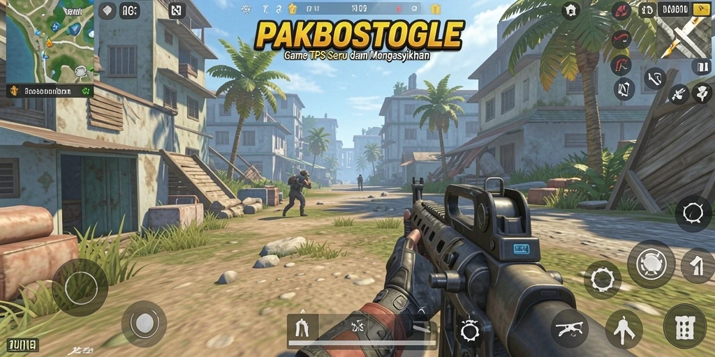 Tangkapan layar PAKBOSTOGEL menampilkan aksi pertempuran yang intens.