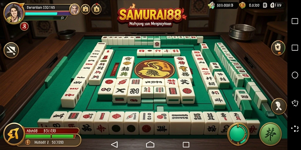 Tangkapan layar utama SAMURAI88 menunjukkan grafis permainan Mahjong yang memukau.