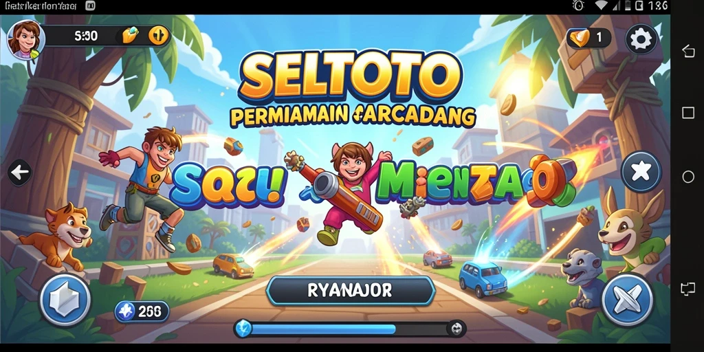 Tampilan gameplay SELTOTO yang penuh warna dan penuh tantangan.