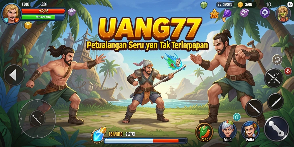 Tampilan gameplay UANG77 dengan berbagai aksi petualangan seru.