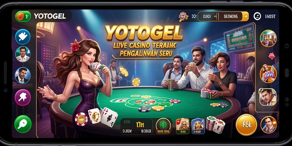 Tampilan gameplay seru di YOTOGEL dengan dealer langsung.